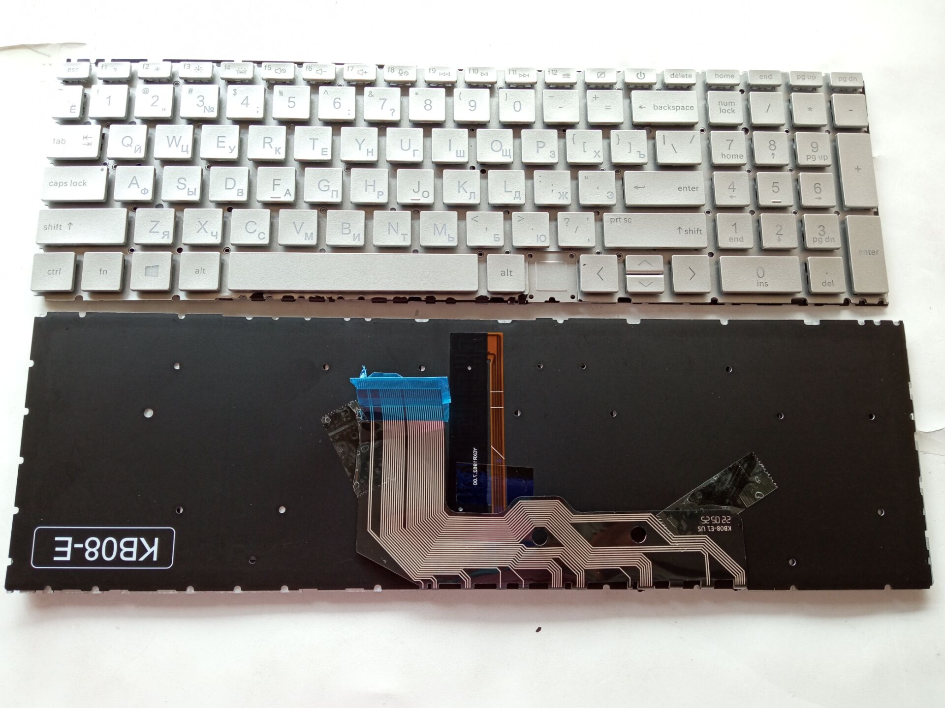 Picture of New Replacement Laptop Keyboard For HP 15-ED/15-AG/15-EE/17-CG/TPN-C149 SILVER Backlit (OEM) RU Layout